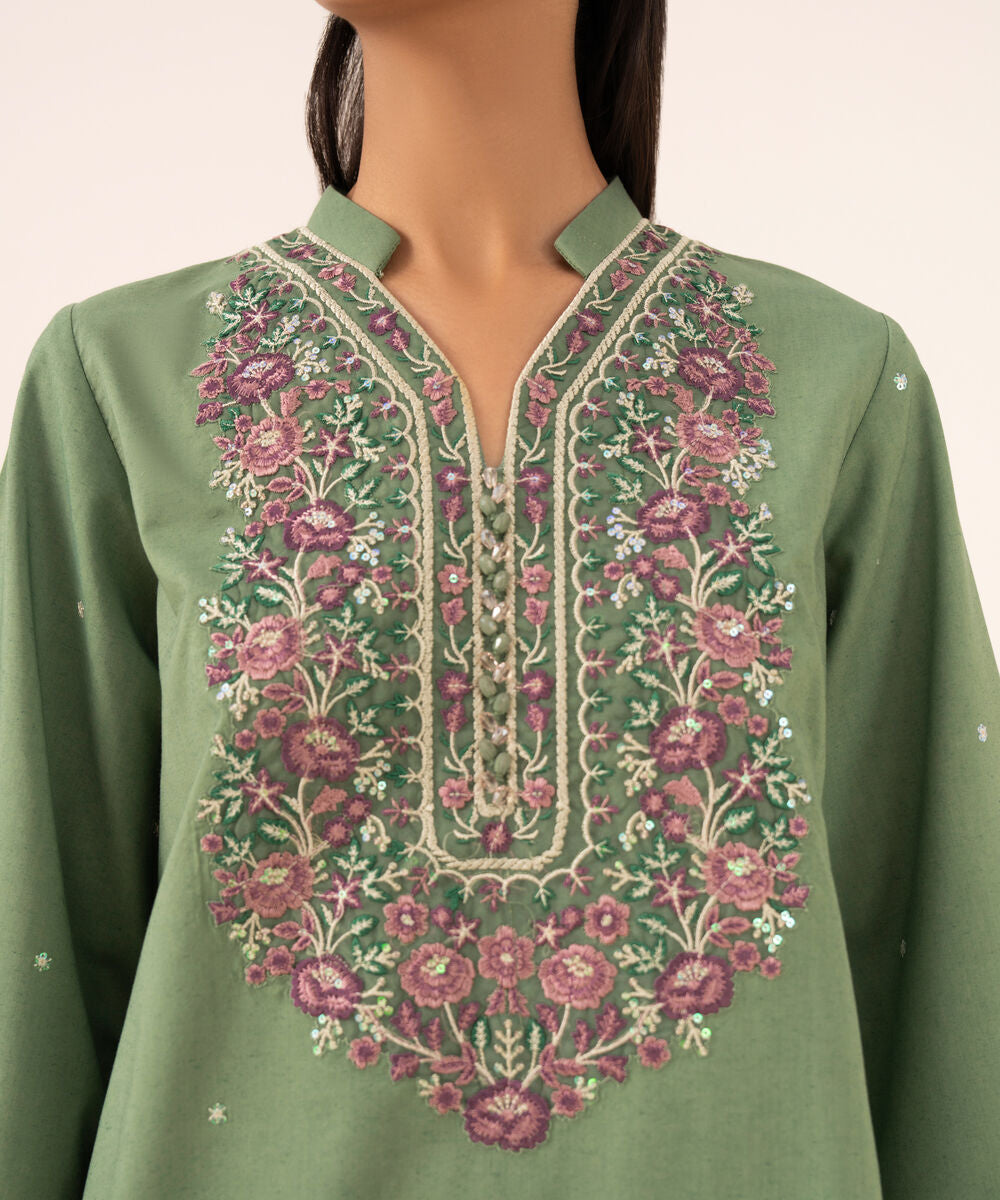 SAPPHIRE Unstitched 3 Piece - Embroidered Cotton Viscose Suit