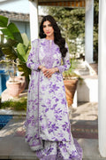 Unstitched Aneela's Embroidered &amp; Printed Lawn 3 Piece Dress