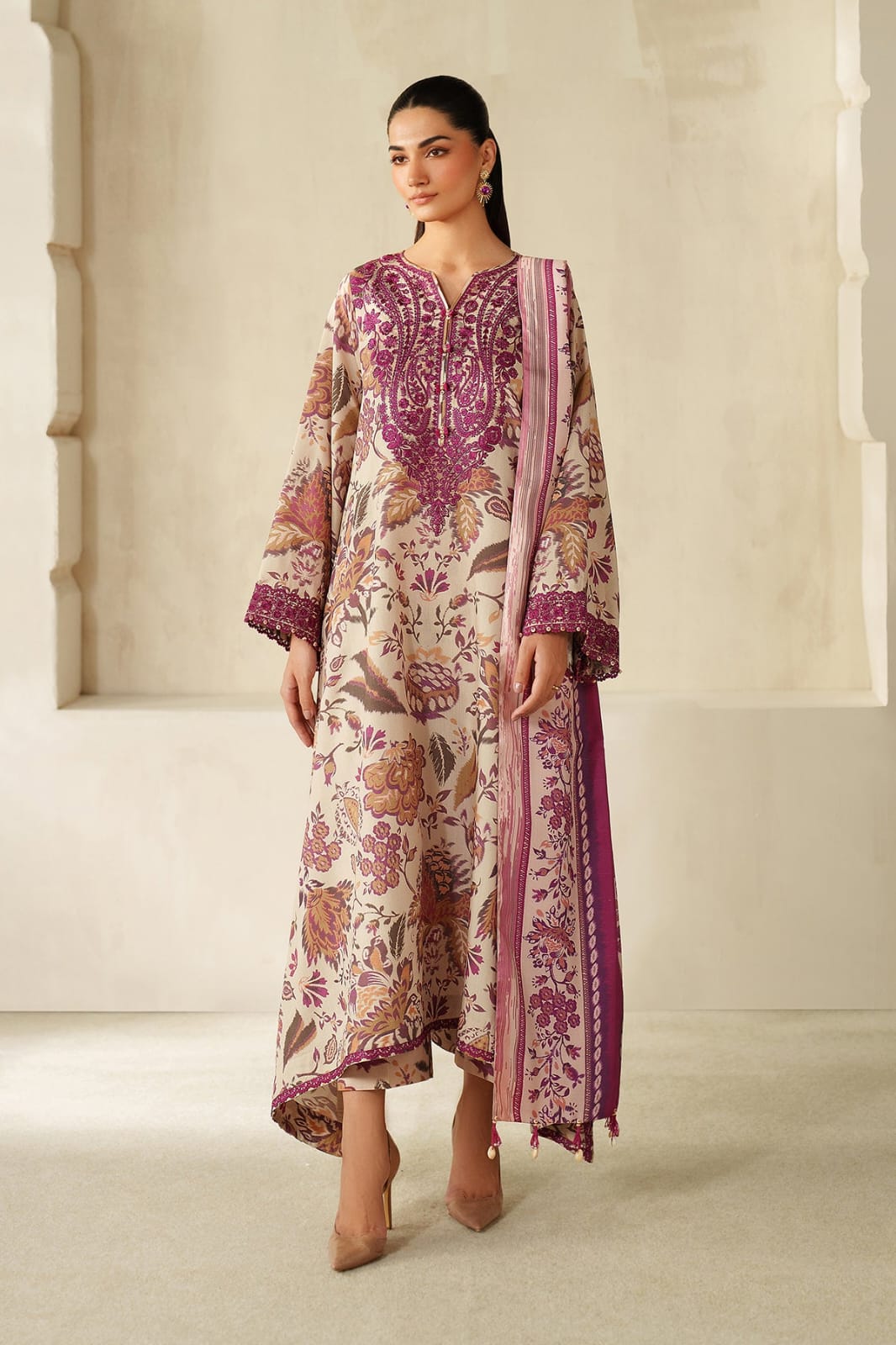 BAROQUE 3Pcs Unstitched Lawn Suit