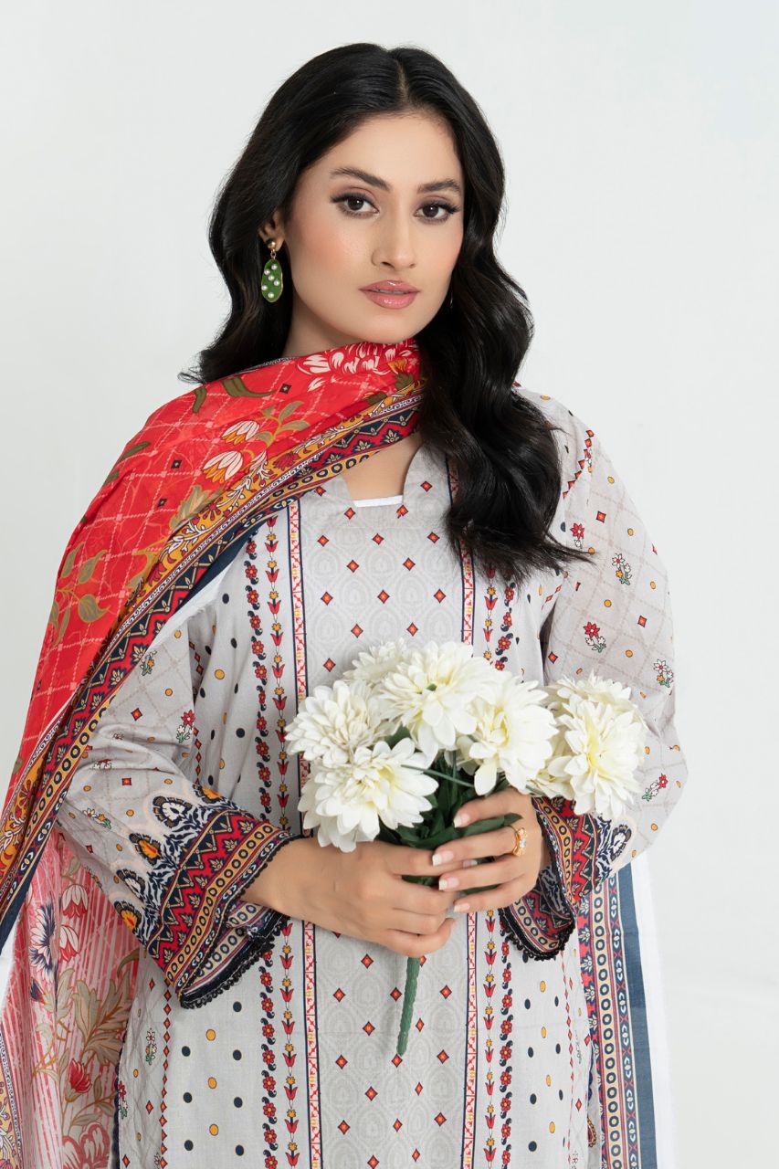 Unstitched Marooj Digital Printed Lawn 3PC