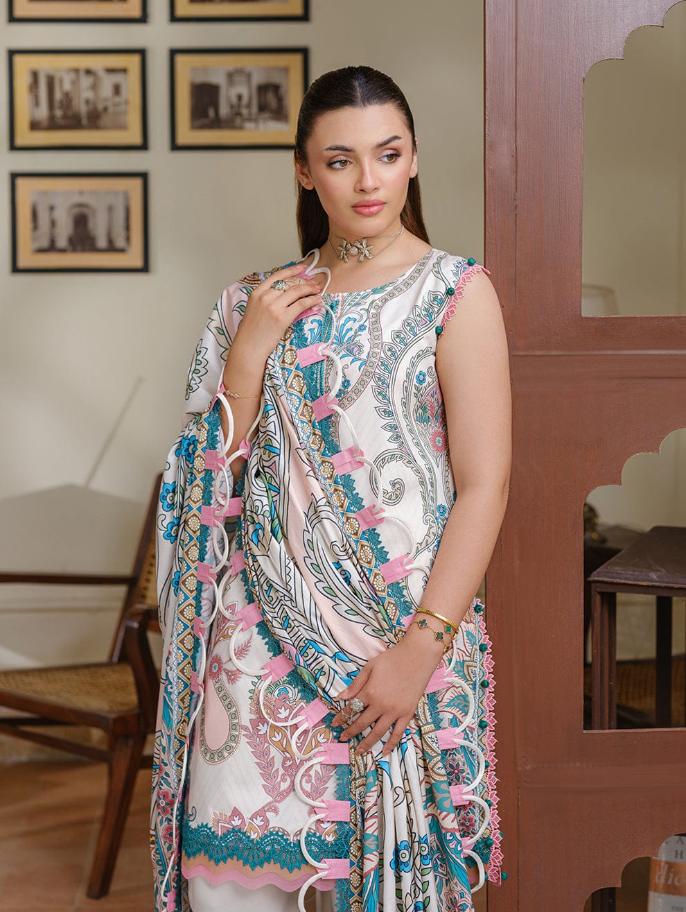 Unstitched URBANE LINEN PRINT