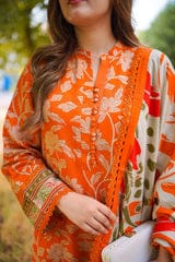 Embroidered & Digital Printed Lawn Front