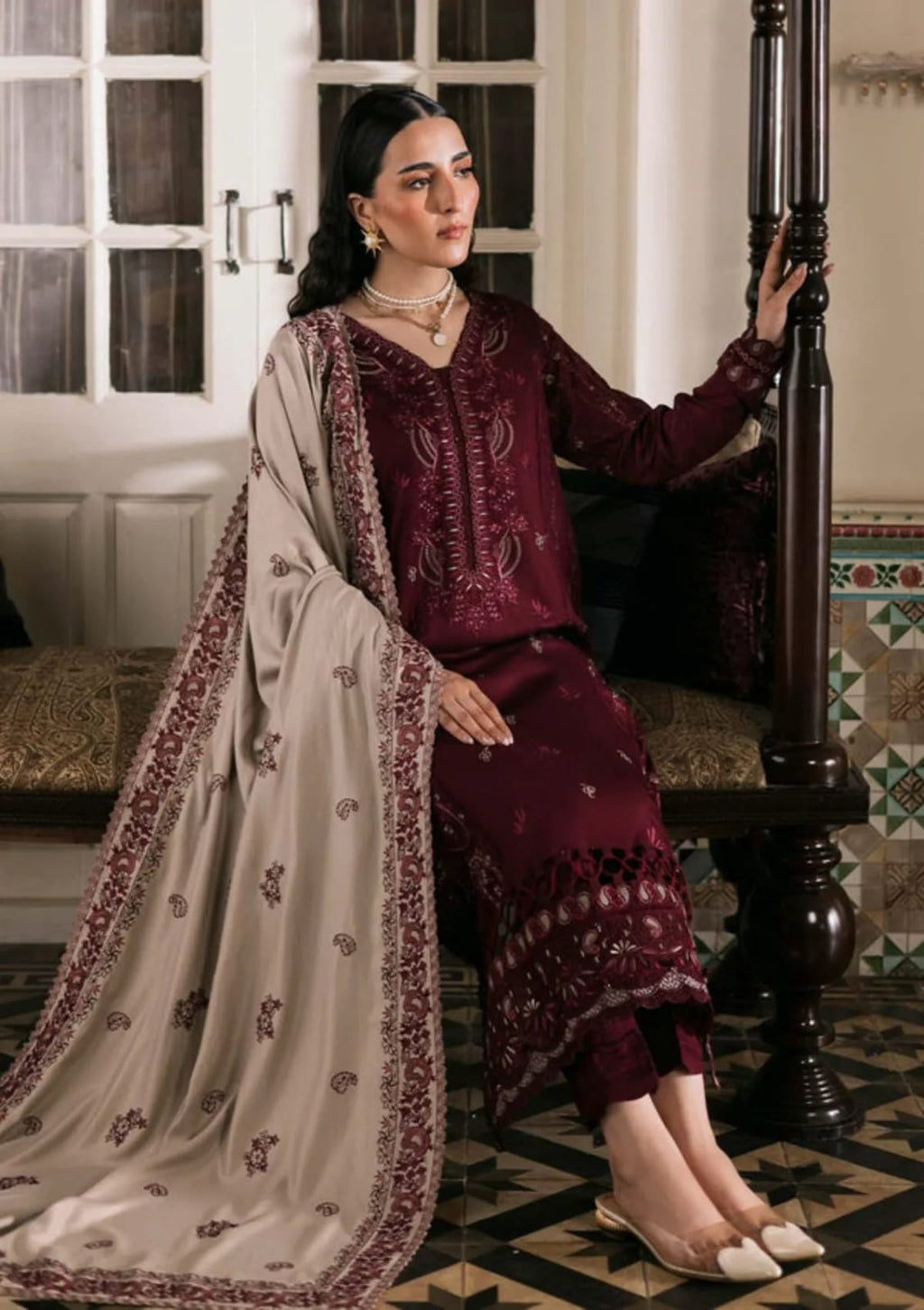 Unstitched Nureh Exclusive 3Pcs Suit