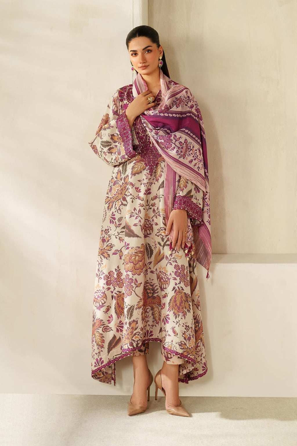 BAROQUE 3Pcs Unstitched Lawn Suit